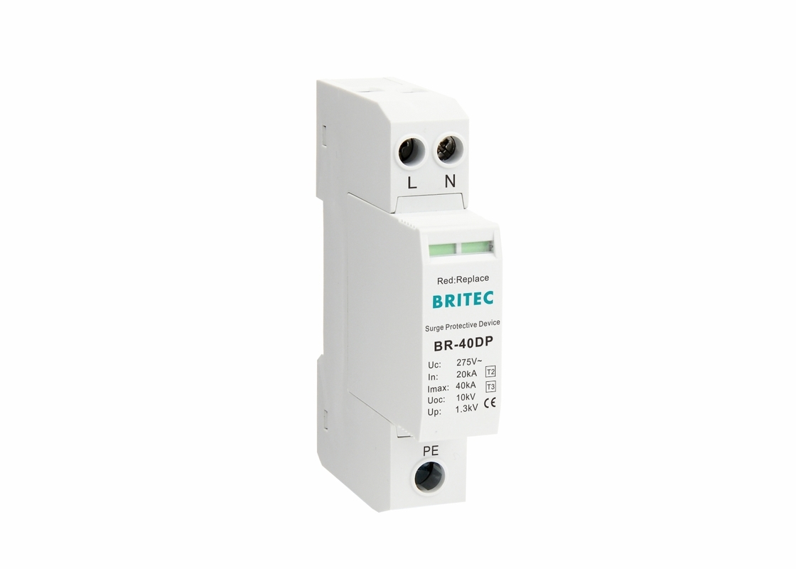 T2+T3 Level 2P Power Supply 275Vac 40kA Surge Protective Device Type 2+3