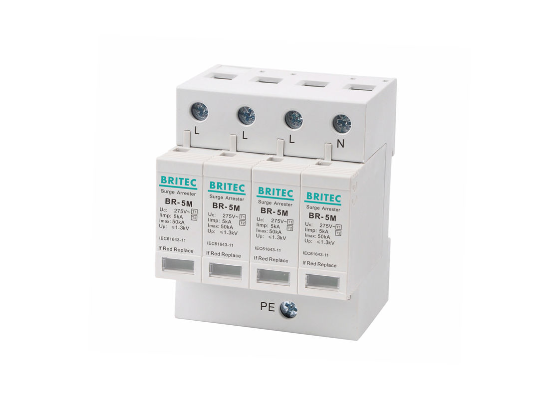 Module Design IEC Standard BR-5M 4p 5kA Low Voltage Surge Protector
