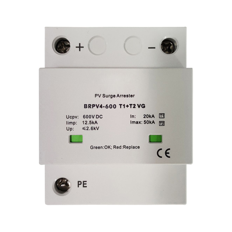 12.5kA Type 1+2 600v Photovoltaic Surge Protection Devices For Solar Pv dc spd surge protector