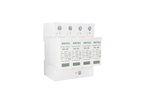Type AC Voltage 3 Phase 5KA 4 Pole 275V Surge Protector SPD for Industrial Power Protection