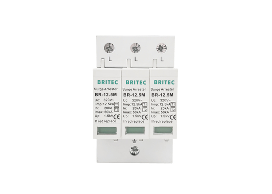 AC Networks Flame Retardant UL94-V0 3P T1+T2 Surge Arrester B+C
