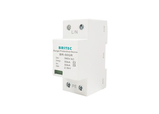 SPD 50kA Type 1 AC Surge Protector 1P Lightning Protective Device