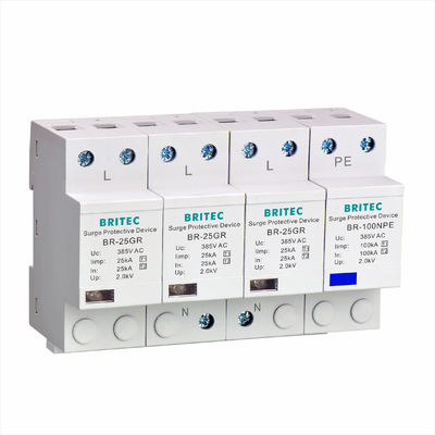 BRITEC BR-50GR 275 2P Spd 50kA Type 1 Surge Protection Device Ac Din Rail Surge Arrester thunder protector