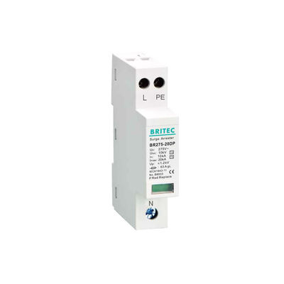 BR275-20DP 2P 20kA Surge Protective Device Type 3 Lightning Arrester Spd Single  phase 2 Pole
