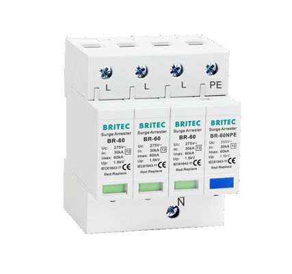 BR-60 3P Surge Protection Device Lightning Arrester Spd Type2 Surge Protective Device Suppliers