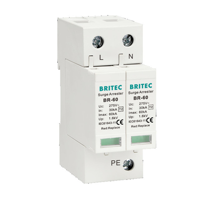 BR-60 Spd Surge Protective surge Arrester Device 1P+1 Single Phase lightning protection