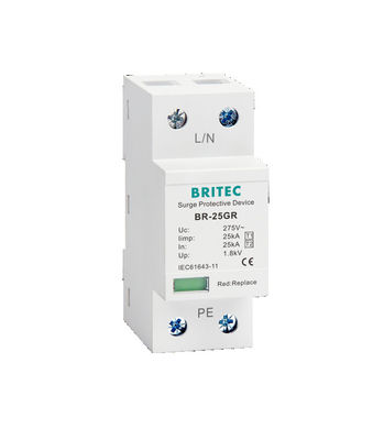 25kA Class I Type1 Surge Protection Device Lightning Protector Uc 150V 275V 320V T1