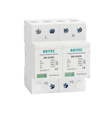 BR-25GR 4P 4P Type 1 Surge Protector ac type 1 spd spd t1 25ka class 1 surge arrester three phase power surge protector