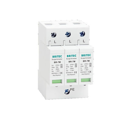 BR-7M 4P 7ka T1+T2 Surge Protective Device Lightning Arrester SPD Spd Surge Protection Devices