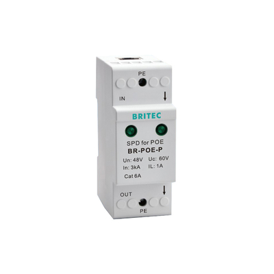 BR-POE-M 48V Signal Surge Arrestor Poe Protector Signal  Power Over Ethernet Spd China data surge protector supplier