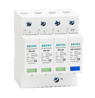 BR-80 3P tuv type 2 surge protection device Ac Surge Arrester Power Surge Protector