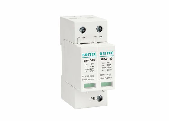 20 KA Class II DC Surge Protection Device DIN Rail 48V SPD With CE Certificated