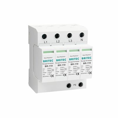 BR-110 4P OEM Type 2 Surge Protector 275v surge protection device SPD varistor arrester  4-pole surge arrester