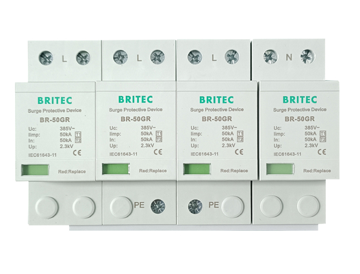 BR-50GR 4P Ac Lighting protection China type 1surge protection device  Spd spd t1 t2 type 1 surge arrester