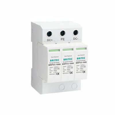 BRPV3-1000 DC Surge Protection Device with DC 1200V Max Voltage, Plug-in Modular Design, Surge Protection Dc