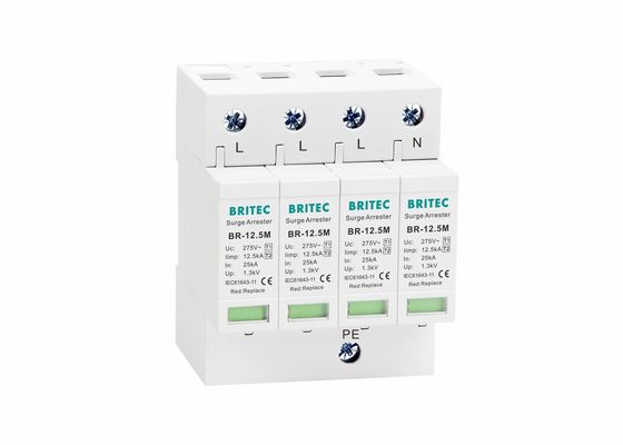 Class I+II SPD 4P 275V BRITEC Surge Protection Device Surge Arrester