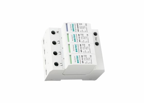 12.5kA Class B + C Three Phase IEC Standards Lightning Protection Surge Protector