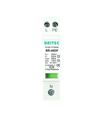 BRITEC BR-40DP 275 3+1P Type 2 Surge Protection china surge arrester factory ac lightning arrester