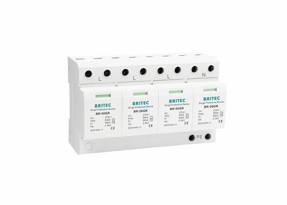 AC Lightning Arrester 3 Phase IEC61643 BR-50GR Industrial Surge Suppressor