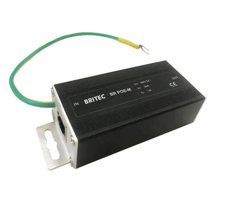 POE Surge Protector with 5KA Nominal Current IP20 Protection and Steel Enclosure for RJ45 Network Surge Arrestor