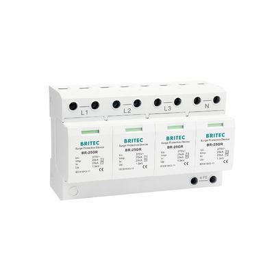 Type 1 Surge Protection Device SPD with 25ka Surge Protection and DIN Rail 35 mm Mounting