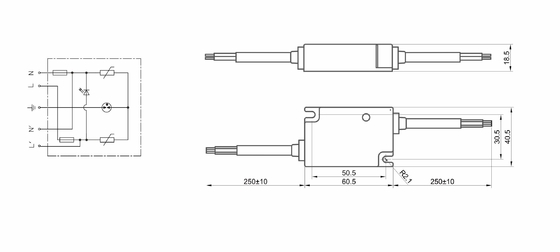 BRLED-08ASC-10 Surge Protectors for LED Protection 10kv spd led LED outdoor lighting 275v led surge protection device