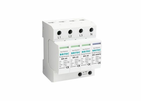 40kA Type 2 Surge Protection Device BRITEC 3P+NPE Power Protector BR-40 3+1