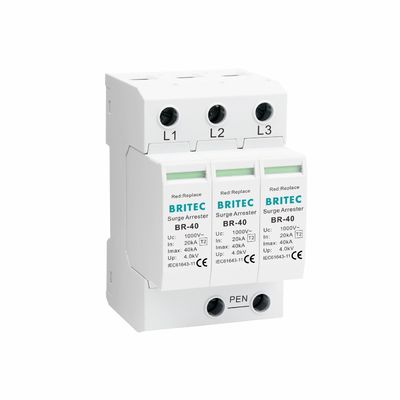 BR-40 1000 4P Type 2 1000V 690V 800V wind power  Three Phase High-voltage Ac Surge Protector SPD Arrester Lightning Überspannung schutz