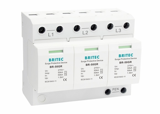 3 Pole Industrial Surge Protection Devices 3 Phase 150 Voltage Customized Logo