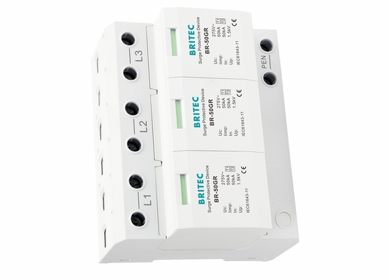 3 Pole Industrial Surge Protection Devices 3 Phase 150 Voltage Customized Logo