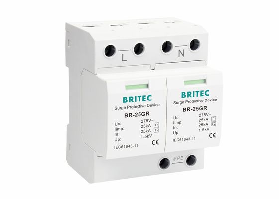 25kA single Phase IP20 Type 1 Surge Protection Device Surge Protector