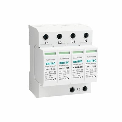 BR-12.5M 4P Type 1 Surge Protection Device spd surge protector ac type 1 12.5ka spd type 1 spd Überspannung 12.5ka surge suppressor industrial surge protective device