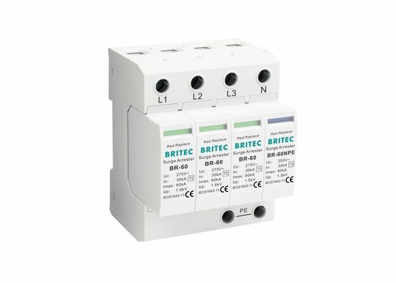 275V 60KA Surge Protection Device with 3+NPE Type for Lightning Protection