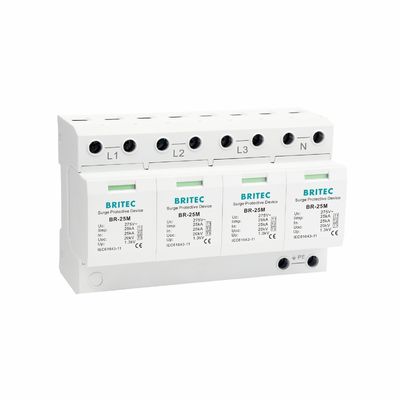 BR-25M 3+1 Type 1 Surge Protective Device with 25kA Iimp Pluggable Module and Thermoplastic UL94-V0 Enclosure