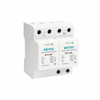 BR-25M 3+1 Type 1 Surge Protective Device with 25kA Iimp Pluggable Module and Thermoplastic UL94-V0 Enclosure