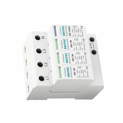 AC Surge Protector Protection AC SPD 3P+NPE 275V Iimp:7kA House Lightning Protective Low-Voltage Arrester Device
