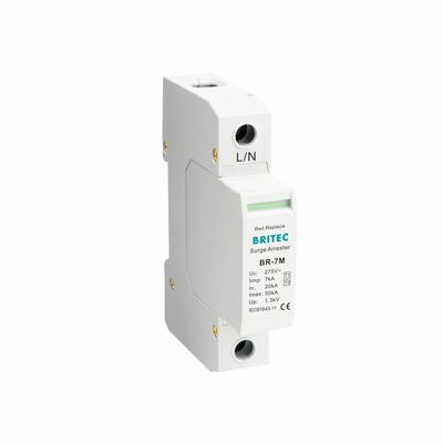 7KA Lightning Impulse Current Type 1+2 Surge Protection Device with DIN-rail Mounting