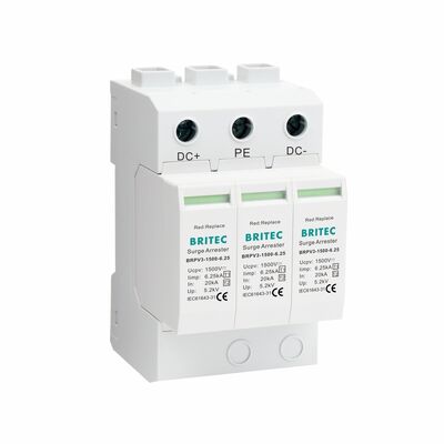 BRPV3-1500-6.25  dc spd surge protection device solar dc spd dc spd wenzhou arrester  1500v 3 pole spd dc 500v t1 t2 SPD Type 1 Price