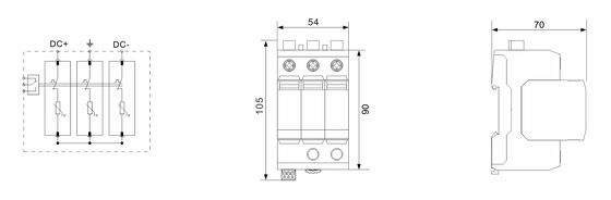 BRPV3-1500-6.25  dc spd surge protection device solar dc spd dc spd wenzhou arrester  1500v 3 pole spd dc 500v t1 t2 SPD Type 1 Price