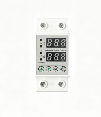 BROU03-63 63A Rated Working Current Over Voltage Protective Device AC 220V40A 63A 230V Digital Current Voltage Protector Din Rail Adjustable Over and Under Voltage Protector