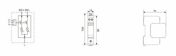 BR-40DP 48 Type 2 DC 48V SPD 40kA Surge Protective Device with Thermoplastic UL94-V0 Enclosure