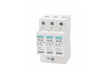 5kA 3P 320Vac Lightning Protectors Type 1+2 / Class I+II / Class B+C