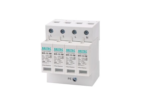 T1+T2 B+C I+II Iimp Combined 4P 12.5kA AC T1+T2 Surge Arrester B+C