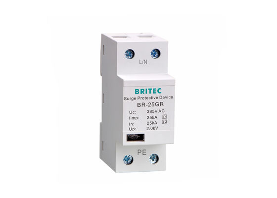 25kA 385V Surge Protection Device SPD with Din Rail Mounting for Power Supply Systems