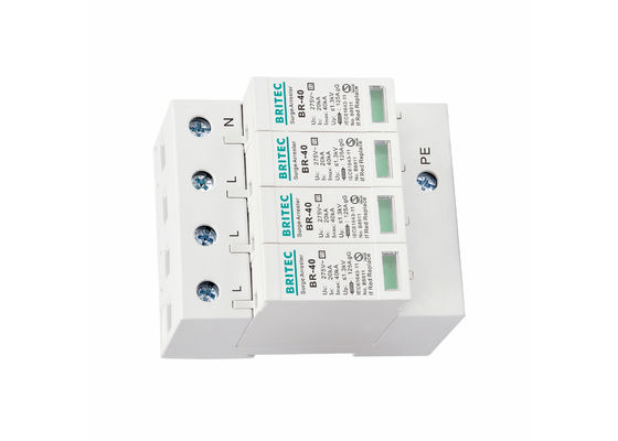 40kA 4P 275V Type 2 Surge Protection Device SPD Surge Arrester for Three-Phase TN-S System