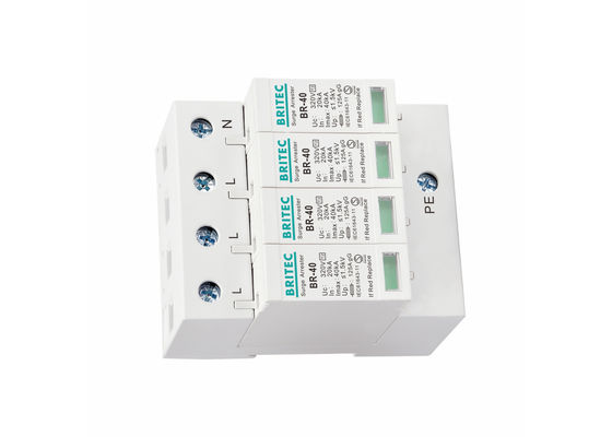 SPD T2 320V 4P 40KA Type 2 Surge Protector Lightning Protection
