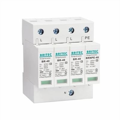 BR-40 3+1  T2  tuv type 2 surge protection device Surge Arrester lightning arrestor thunder protector surge absorber SPD