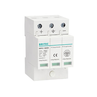 BRPV3-1000 1000V 40kA 3P DC Solar PV Surge Protection Device Surge Arrester Lightning Suppressor