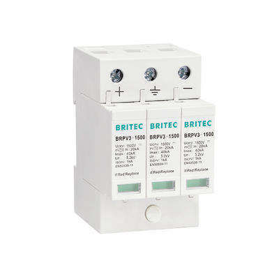 1500V 40kA 3P PV Surge Arrester DC SPD for Solar Power Surge Protection solar dc spd solar voltage suppression