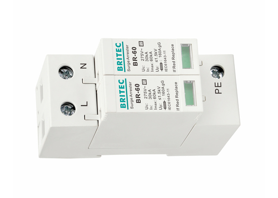 60ka Power Lightning Surge Arrester Single Phase AC Electrical Surge Protector